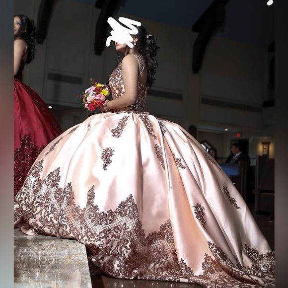 Dresses | Quinceaera Rose Gold Dress | Poshmark
